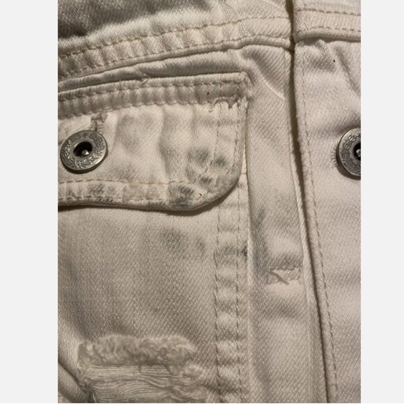New Free People Denim Knit Cropped Jacket size Extra Small MSRP: $168 - Picture 3 of 3